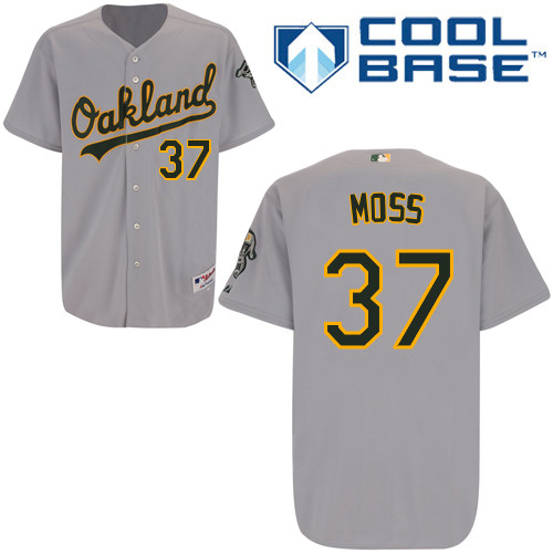 Brandon Moss #37 Youth Baseball Jersey-Oakland Athletics Authentic Road Gray Cool Base MLB Jersey